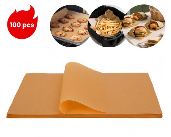 100 Blatt Backpapier Pergamentpapier Fettdichtes Papier Grillpapier Dampfgarpapier Vorgeschnittenes Backpapier Auslaufsicher 23 X 33 Cm Zum Backe