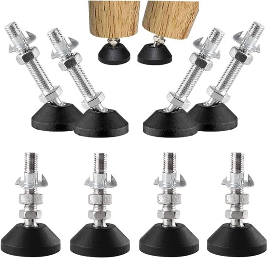 Set Mit 8 Nivellierfüßen M10 X 50 X Ø 50 Mm Tragkraft: 450 Kg Verstellbare Möbelfüße