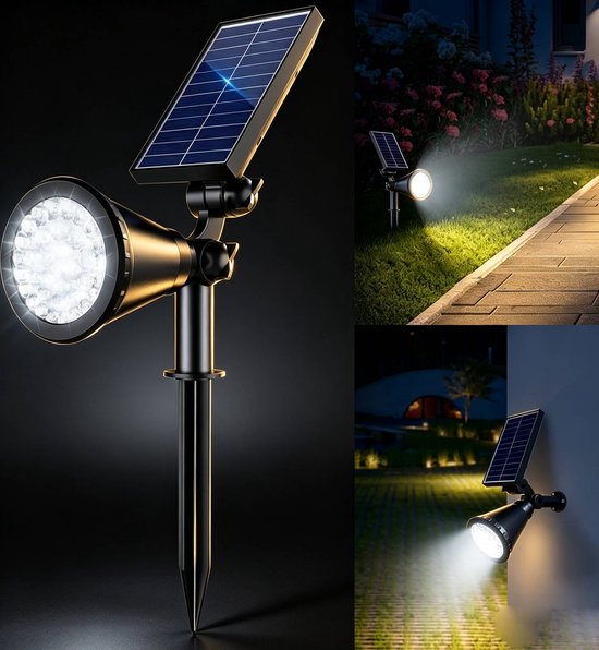 Dimbar 2 In 1 Solar Gartenstrahler Mit 36 Leds, Wasserfest Für Den Außenbereich, Helles Weißes Licht, 1 Teilige Landschaftsbeleuchtung Für Garten