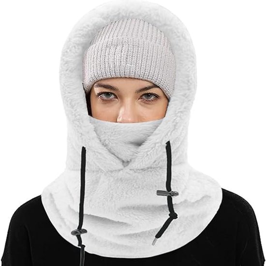 Warme Fleece Kapuze Für Den Winter, Universelle Skikapuze, Multifunktionale Winddichte Und Warme Fleece Kapuze Mit Nackenwärmer, Für Outdoor Spor