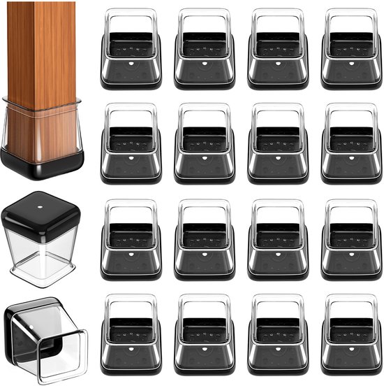 16 Stück Bodenschoner Stuhlbeinschoner Hochtransparent Stuhlbeinschoner Mit Filz Silikon Stuhlbeinschoner Stuhlbeinkappen Bodenschutz Silikon Sch
