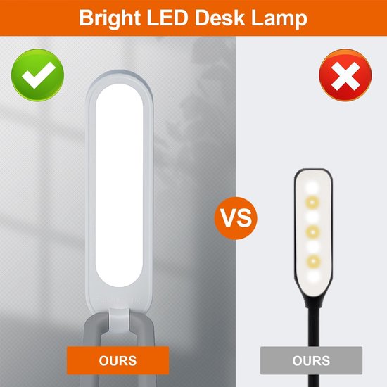 Schreibtischlampe Homeoffice Und Batteriebetriebene Lampe, Wiederaufladbare Lampe, Faltbare Und Tragbare Lampe, Led Schreibtischlampenstreifen 3