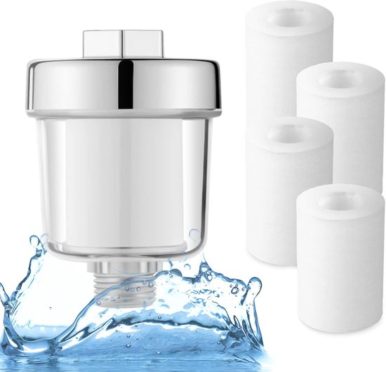 Duschfilter Hochleistungs Duschwasserfilter Wasserenthärter Duschkopffilter Universal Duschkopffilter Mit 4 Austauschbaren Kartuschen (duschfilte