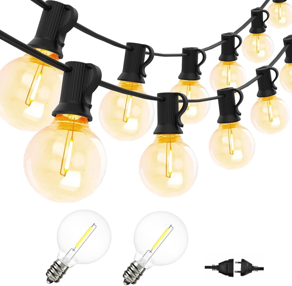 Led-lichterkette Für Den Außenbereich – Verbindbare Lichterkette – Gartenbeleuchtung – Wasserdichtes Led-steckerkabel Mit Aluminiumdraht – Partybeleuchtung