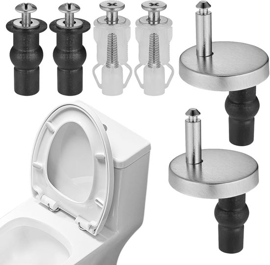 6x Universal Toilettensitz Befestigungsschrauben Mit Gummischrauben Und Muttern