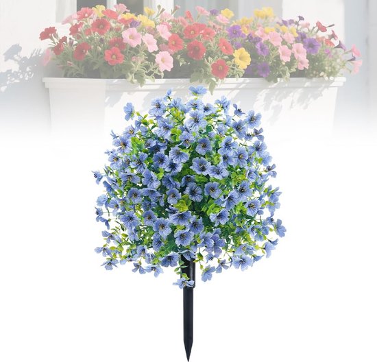 Künstliche Gartenpflanzen, 60 Cm Künstliche Blumen Mit Stützstab, Wetterfeste Gartenpflanzen, Künstliche Blumenkränze, Als Frühlingsdekoration Fü