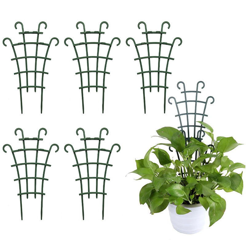 Set Mit 5 Kleinen Rankgittern – Für Topfpflanzen – Für Drinnen Und Draußen – Kleine, Stapelbare Kletterstäbe Aus Kunststoff – Mini-gartenrankgitter Zum Selberbauen