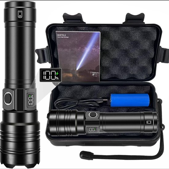 Wiederaufladbare Taschenlampe 50.000 Lumen Usb C 5 Modi