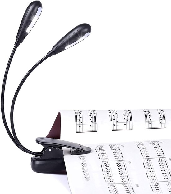 Leselampe Buchlampe Notenpultlampe Klemmleuchte Für Klavier Buchlampe 8 Leds 360° Flexibler Hals Flimmerfreies Licht Wiederaufladbar Über Usb