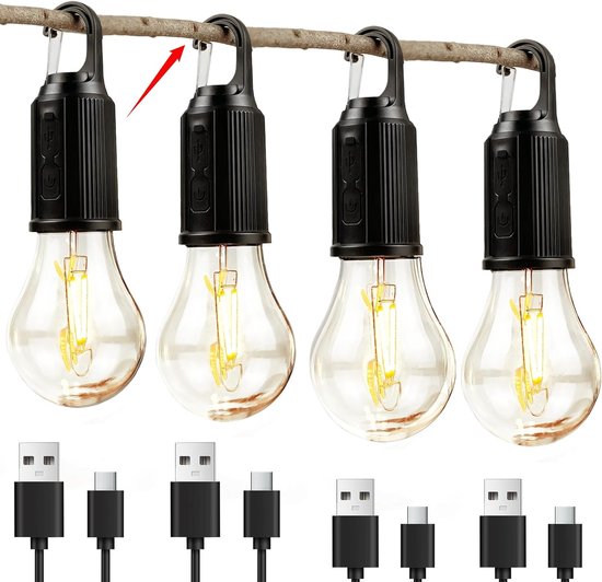 Wiederaufladbare Hängezeltleuchten Mit Haken Und Timer 3 Beleuchtungsmodi Tragbare Campinglampe Für Notfälle Bei Stromausfällen Und Zum Wandern (