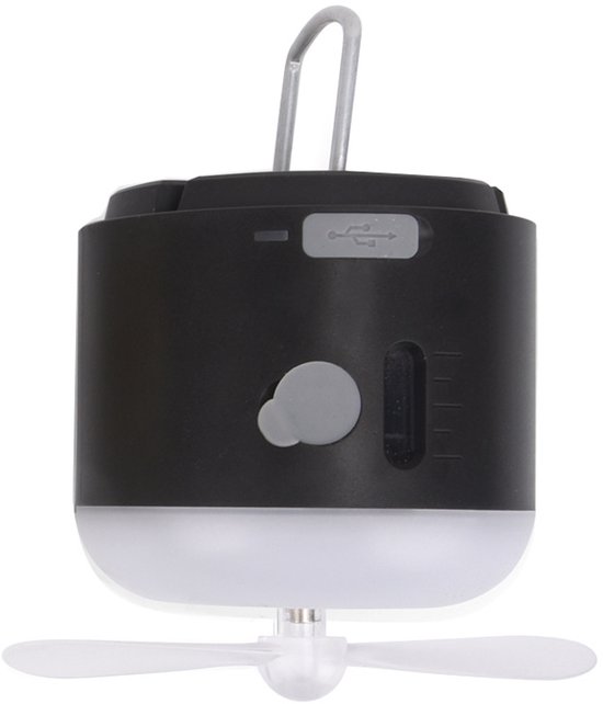 Tragbare Led Campinglampe Mit Ventilator, Kühl Und Luftbefeuchtungsfunktion, Zeltlampe, Sos Licht, Mini Nebelventilator Und 1200 Mah Akku Für Out