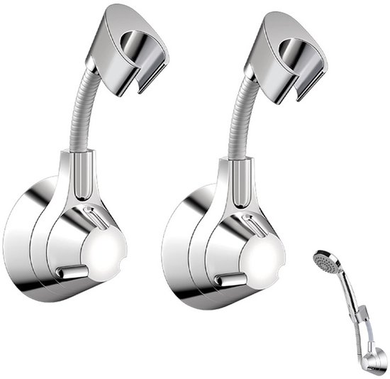 2 Teiliger Duschkopfhalter Handbrausehalter Universeller Duschkopfhalter Kein Bohren Erforderlich Verstellbarer Duschkopfhalter 360° Drehbar Einf