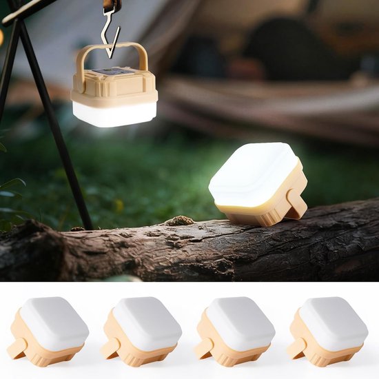4 Teiliges Wiederaufladbares Led Campinglaternen Set 300 Lm 3 Modi Ip53 Wasserdicht Für Outdoor Aktivitäten Und Notfälle