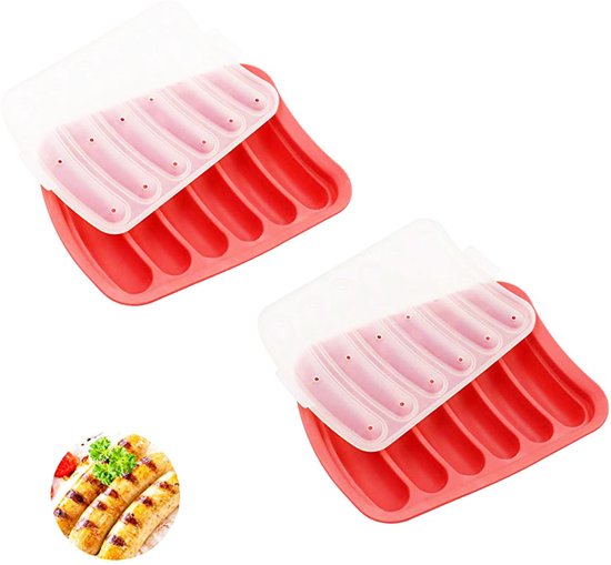 2 Teilige Silikonform Für Wurst Diy Schinkenform Wurstkonservierungsbehälter Diy Form Mit Deckel Küchenbackwerkzeug 6 In 1 Design Leicht Zu Reini