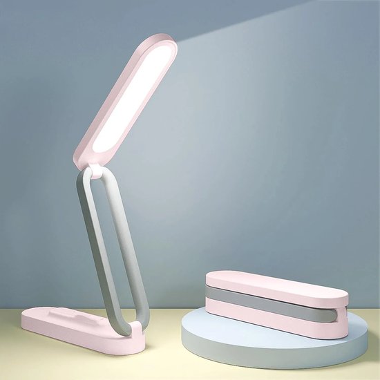 Led Schreibtischlampe Fürs Homeoffice Akku Wiederaufladbar Faltbar Tragbar Led Lichtleiste 3 Helligkeitsstufen Kabellose Leselampe