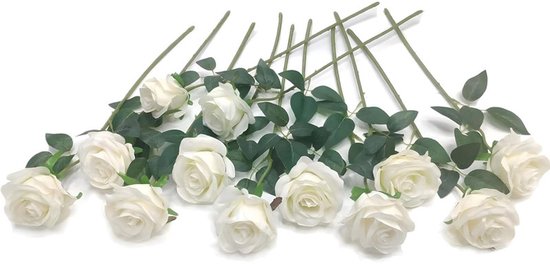 Künstliche Rosen Mit 12 Stielen 45 Cm Lange Künstliche Rosen Mit Einem Stiel Realistische Künstliche Blumen Für Brautsträuße, Gartendekoration, W