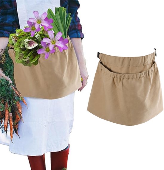 Gartenschürze Schürze Zum Pflücken Von Obst Und Gemüse Pflückschürze Pflückbeutel Pflückbeutel Schürze Verstellbar 60 X 36 Cm Für Obst, Gemüse, E