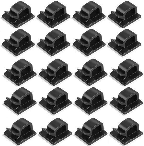 20 Selbstklebende Kabelclips Kabelhalter Kabelorganisatoren Aus Kunststoff Verbesserte Wandkabelclips Kabelmanagement Aufbewahrung Und Organisati