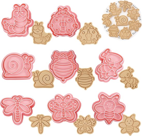Ausstechformen Für Kinder, 8 Teiliges Set Mit Tiermotiven, 3d Tierformen Aus Kunststoff, Zum Backen Von Kuchen Und Fondant.