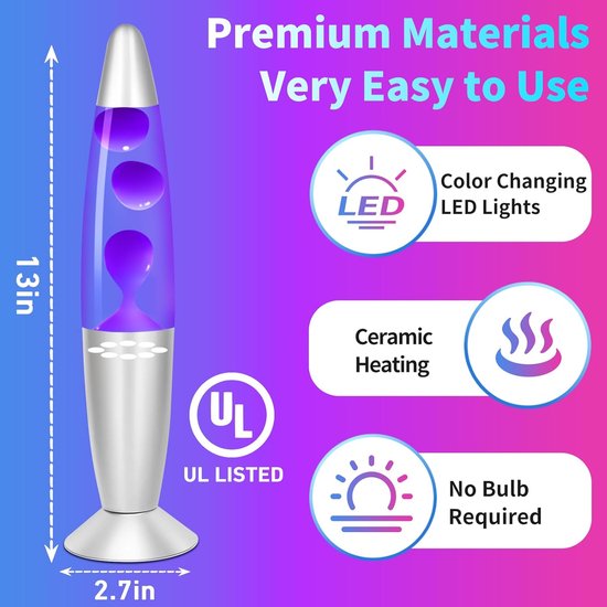 Flüssige Bewegungsleuchten Kleine Led Nachtlichter (34 Cm) Entspannende Stimmungsbeleuchtung Für Schlafzimmer Und Büro Glitzerdekor