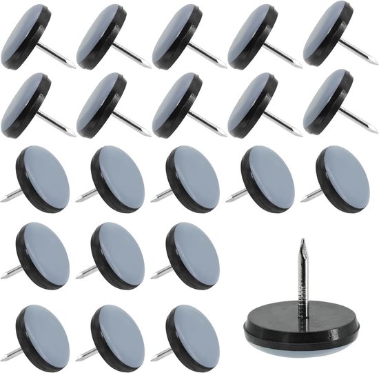 Möbelgleiter Zum Annageln 30 Stück M 19 Mm Nagellänge 18 Mm Schutzkappen Für Möbelfüße Schalldämpfende Kappen Gleiter Für Tische Und Stühle Zum S