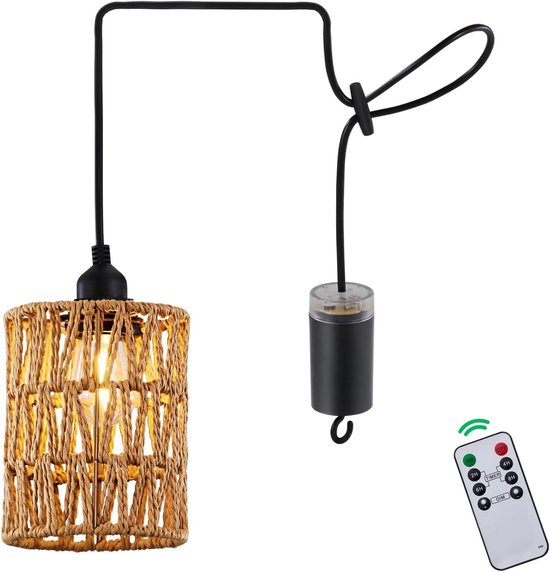 Boho Kronleuchter Batteriebetrieben Fernbedienung Braun