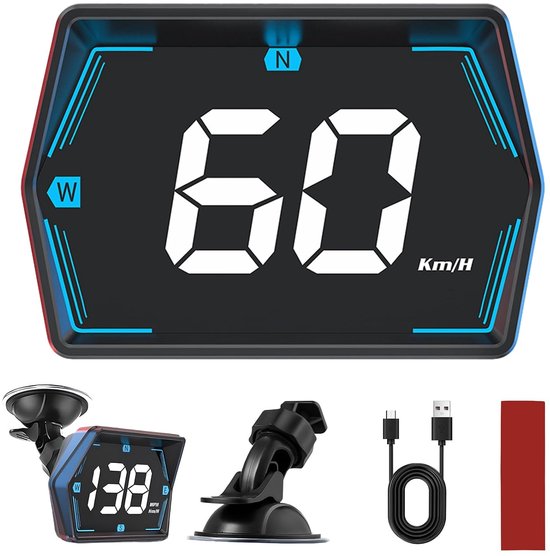 Neues Universelles Head Up Display (hud) Mit Gps Tachometer (2026) Fahrzeuge. Anzeige Von Geschwindigkeit In Meilen Pro Stunde, Inklusive Kompass