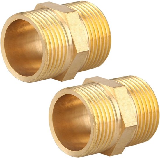 Schlauchverbinder 2er Set 3,4 X 2 X 2 Cm Doppelseitiger Verbinder Wasserhahnadapter Schlauchkupplung Wasserhahnanschluss Wasserhahnadapter Verbin