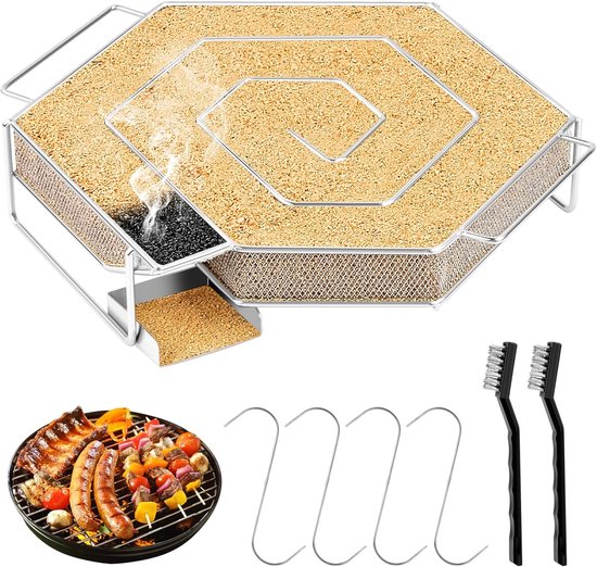 Grillbesteck Set Kaltrauchgenerator Aus Edelstahl, Runde/quadratische Grillplatte