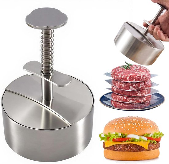 Burgerpresse Aus Edelstahl 304 Robuste, Verstellbare Hamburgerpresse