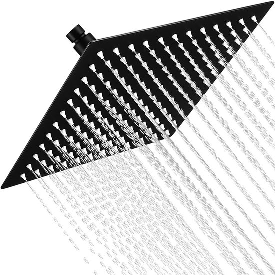 Duschkopf Regendusche Quadratischer Duschkopf Aus Edelstahl, Kalkabweisend, 30 Cm (12 Zoll), Matte Oberfläche