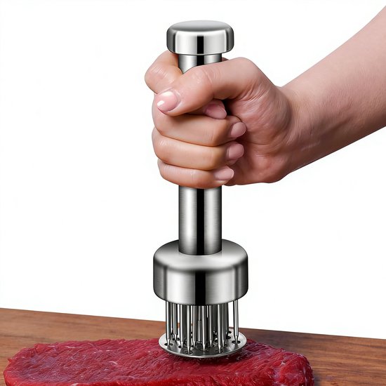 Professioneller Fleischklopfer Fleischhammer Mit 21 Scharfen Nadeln Und Hammerkopf Für Hähnchen, Rindfleisch, Schnitzel Und Steak Langlebig Mit E