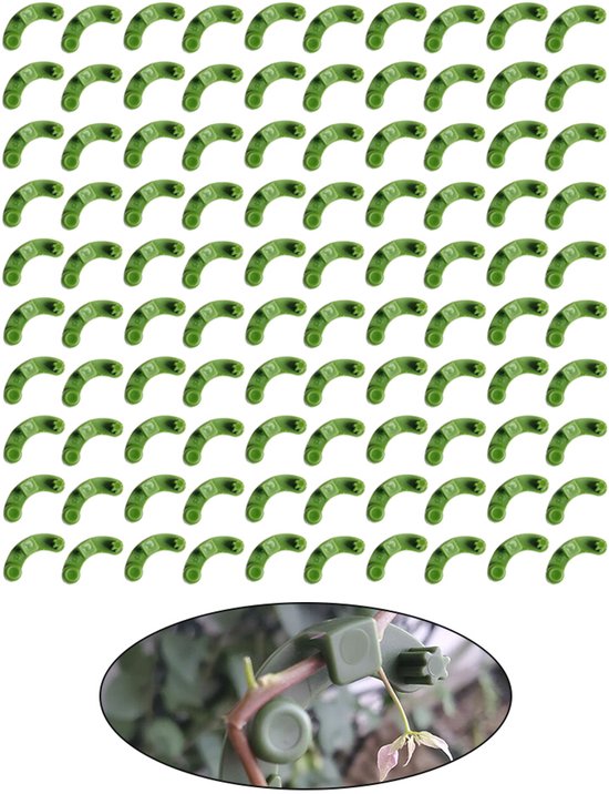 100 Pflanzenclips Pflanzenbieger Pflanzenstützclips Stängelstützen Trainingsclips Gartenclips Für Stressarmes Training Von Tomatensämlingen, Obst