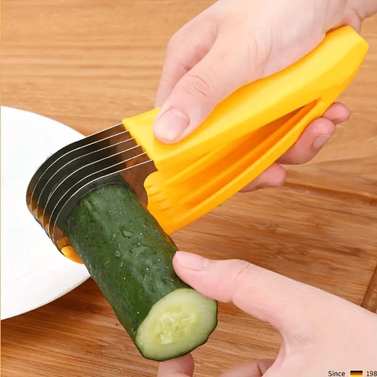 1 Stück Lebensmittelechter Bananen Und Gurkenschneider Aus Edelstahl Zum Grillen Und Kochen Im Freien, Ein Praktisches Küchengerät, Ein Unverzich