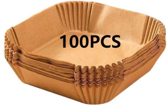 100 Backbleche Für Heißluftfritteusen, Ölfreies Zubehör, Kompatibel Mit Verschiedenen Heißluftfritteusen Auf Dem Markt. Rechteckig, 20 X 14 X 4,5