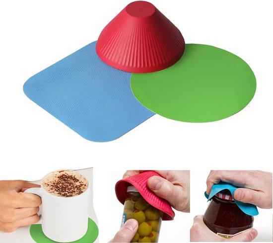 3 Teilig Flaschenöffner, Wiederverwendbare Gummiklemme, Mehrzweck Flaschenöffner, Für Die Meisten Flaschen. 12,5/12,8/9,5 Cm (mehrfarbig)