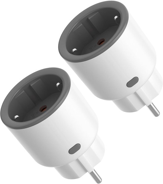 Smartes Wlan Steckdosen Set (2er Pack, 16 A), Fernbedienung Und Zeitschaltuhr Programmierung Per App, Kompatibel Mit Alexa/google Home, 16 A/4000