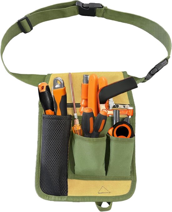 Robuste Werkzeugtasche Mit Gürtelclip Verstellbare Arbeitsschürze Für Elektriker, Schreiner, Techniker, Bau Und Gartenarbeiter Strapazierfähiger