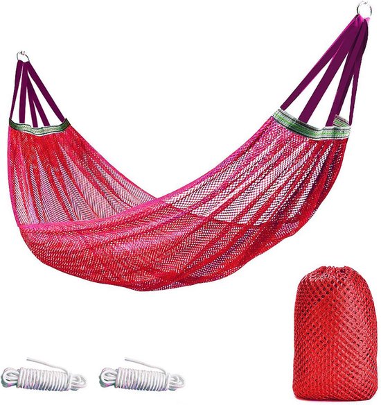 Hängematte 260 X 130 Cm Befestigungsseile Und Aufbewahrungstasche Tragbare Camping Hängematte Atmungsaktiver Hängesessel Aus Polyester Für Garten