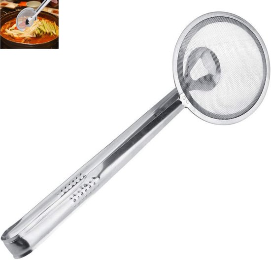Edelstahl Speisezange Multifunktionale Hotpot Zange Küchenzange Zum Kochen Zum Backen, Dämpfen Und Für Salate Silberfarben 28,8 × 9,9 Cm