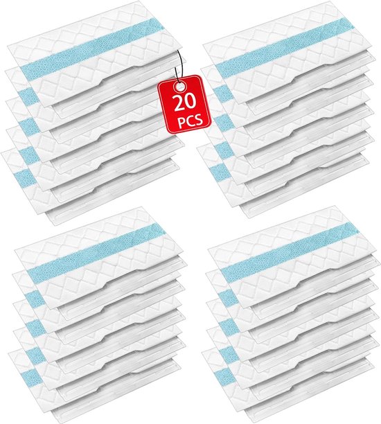 Für 20 Wischmopp Nachfüllpackungen, Kompatibel Mit Shark Vacmop, Wischmopp Pads Für Shark Vac Mop Vm252 Vm251 Vm200 Vm200c Vm190 Vm252c Qm250 Vm2