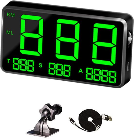 Universeller Gps Tachometer Mit Digitaler Hud Anzeige (head Up Display) Für Lkws Mit Großem 4,5 Zoll Bildschirm, Geschwindigkeitswarnung (mph) Un