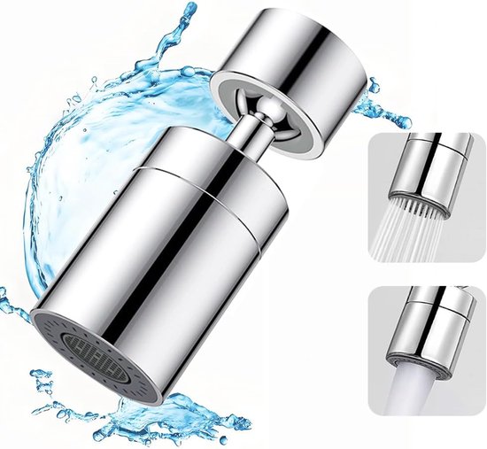 Wasserhahn Luftsprudler, 360° Drehbar, Zwei Betriebsmodi Für Wasserhähne, Verlängerung Für Küchen Und Badezimmerarmaturen, Mit M22 Außengewinde,
