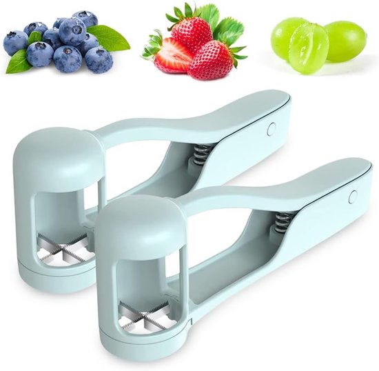 2 Teiliger Traubenschneider Schneidet In 4 Stücke Gemüseschneider Obstschneider Aus Edelstahl Tomatenschneider Fruchtwürfelformer Für Trauben, Er