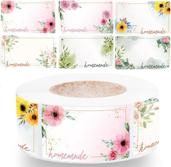 500 Stück Etiketten Aufkleber Verschlussaufkleber Geschenkverpackungsaufkleber Lebensmitteletiketten Briefumschlagaufkleber Selbstklebend 3 X 5 C
