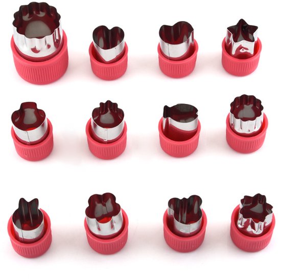 12 Teiliges Ausstechformen Set Ausstechformen Aus Edelstahl Mini Ausstechformen Ausstecher Gemüseausstecher Lebensmittelformen Für Selbstgemachte