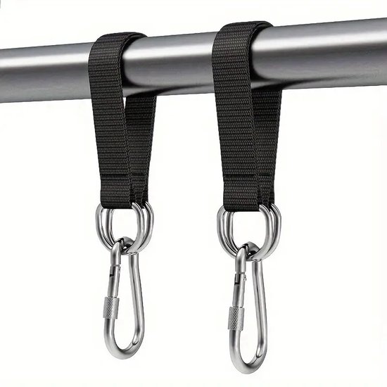 Hängematten Befestigungsset (inkl. 2 Aufhängegurte, 2 Robuste Karabiner) Aufhängegurte / Verbindungsgurte Zum Aufhängen Von Hängematten Und Schau