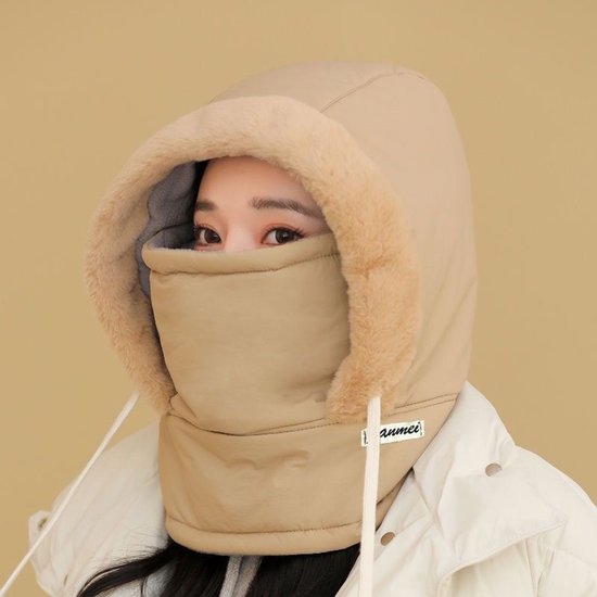 Winterfleece Sturmhaube, Winddicht, Wärmend, Mit Verstellbarem Kordelzug, Multifunktional Zum Skifahren, Radfahren Und Für Outdoor Aktivitäten, D