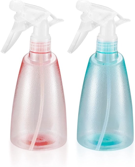 Set Mit 2 Sprühflaschen À 500 Ml 21 X 8,5 Cm Pflanzensprüher Kunststoffsprüher Für Haushaltsreinigung, Gartenarbeit, Friseurbedarf, Pflanzen Und