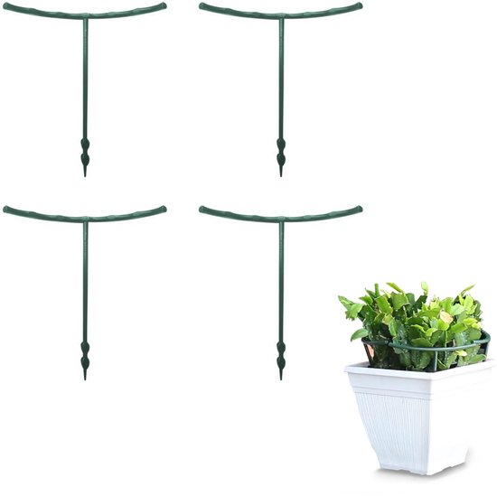 4 Teiliges Pflanzenständer Set Rankgitter Gartenständer Kunststoff Pflanzenständer 15,5 X 17 Cm Einfache Montage Gartenhelfer Für Topf Und Zimmer